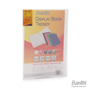 BANTEX Trendy Display Book / Clear Holder Folio (20 pockets) - Transparent